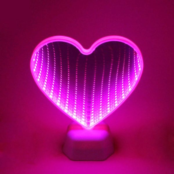 3D LED Night Light Love Heart Lamp - 2 - Kawaii Mix