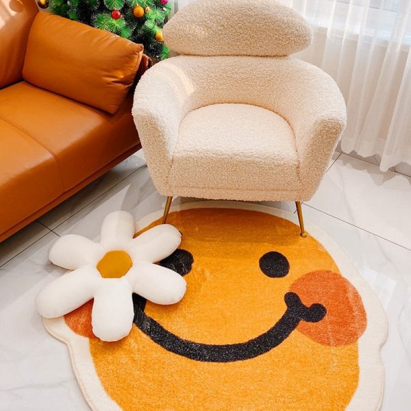 Smiley Face Carpet Rug Mat - 1 - Kawaii Mix