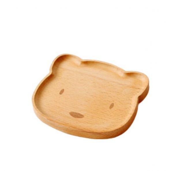 Kawaii Cute Wooden Bear / Cat Plate - 3 - Kawaii Mix