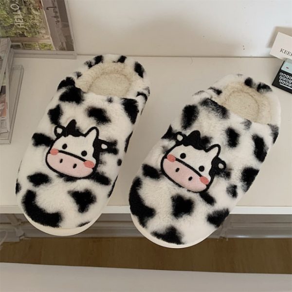 1 pair Kawaii Cow Slippers - 8 - Kawaii Mix