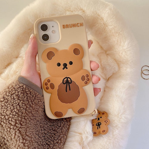 Brunch Bear Silicone iPhone Case - 2 - Kawaii Mix