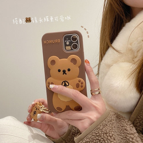 Brunch Bear Silicone iPhone Case - 22 - Kawaii Mix