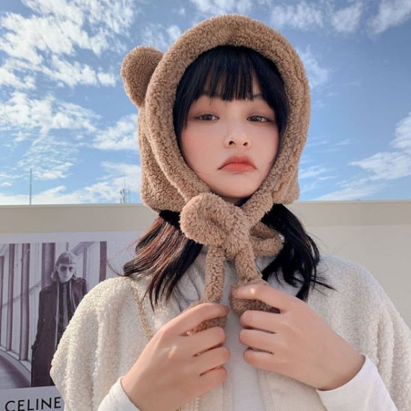 Teddy Bear Ears Fluffy Bow Hat - 6 - Kawaii Mix