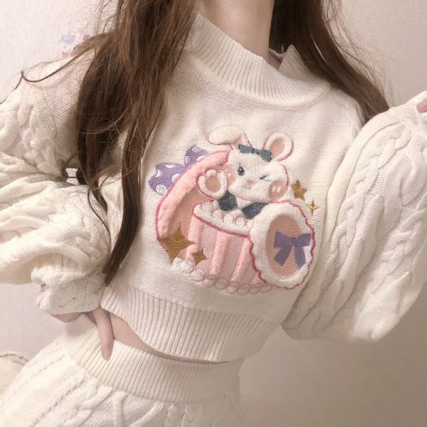 Bunny Surprise Sweater / Skirt - 8 - Kawaii Mix