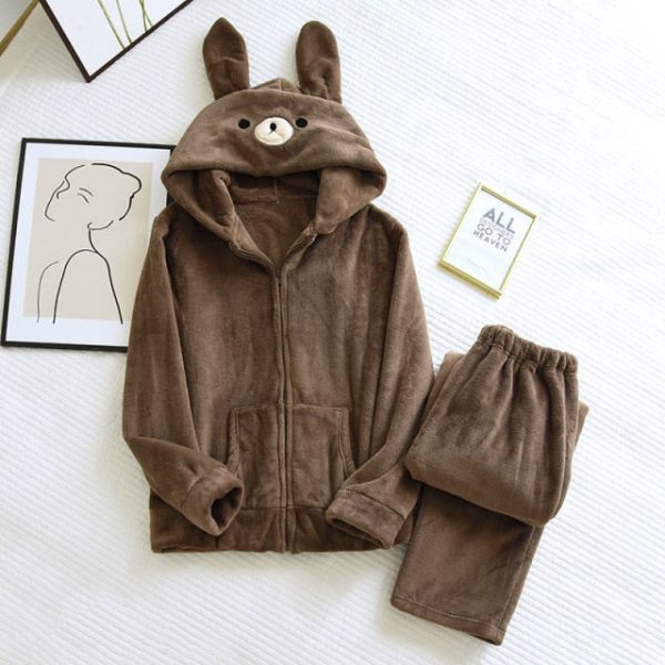 Bear Bunny Soft Flannel Pyjamas - 7 - Kawaii Mix