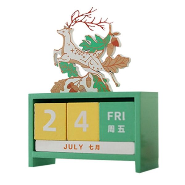 Kawaii Blocks Wooden Desk Calendar - 6 - Kawaii Mix