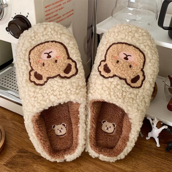 Kawaii Bear Fluffy Cute Slippers - 11 - Kawaii Mix
