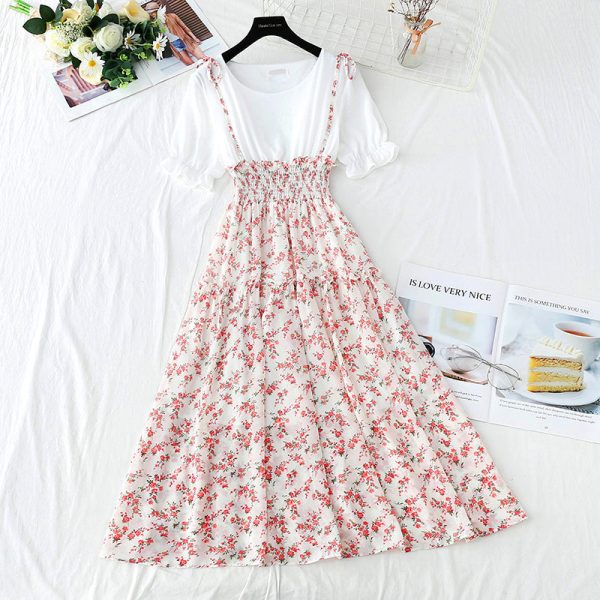 Floral Spring 2 in One Top & Skirt Dress - 4 - Kawaii Mix