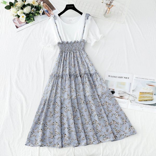 Floral Spring 2 in One Top & Skirt Dress - 11 - Kawaii Mix