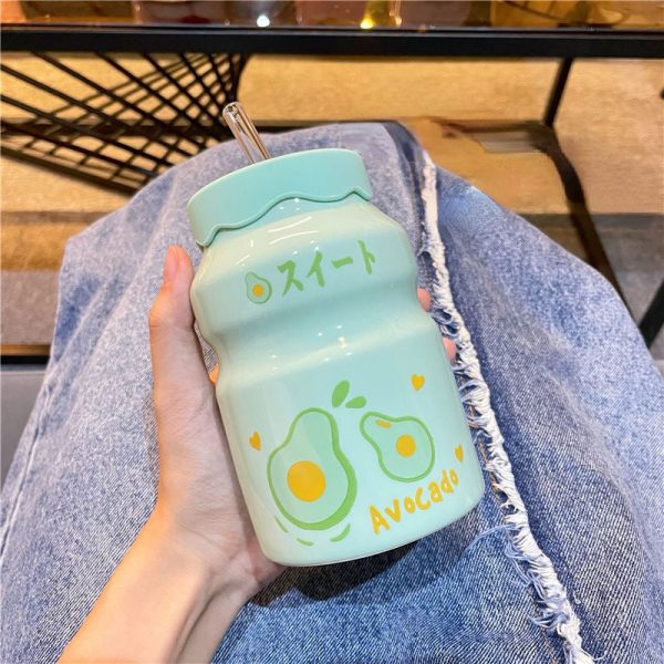Peach Milk Bottle Ceramic Coffee Cup - 3 - Kawaii Mix