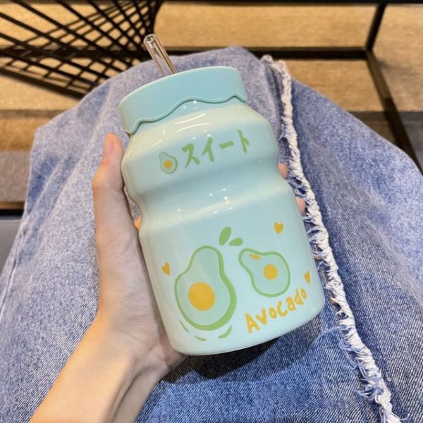 Peach Milk Bottle Ceramic Coffee Cup - 8 - Kawaii Mix