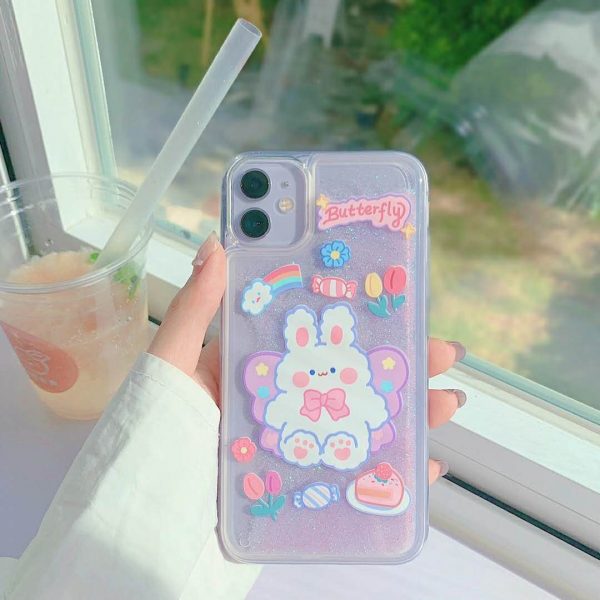 Kawaii Jelly Bear Glitter Dynamic Quicksand Liquid iPhone Case - 3 - Kawaii Mix