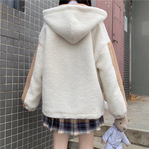Soft Bear Hooded Fleece Sweater - 3 - Kawaii Mix