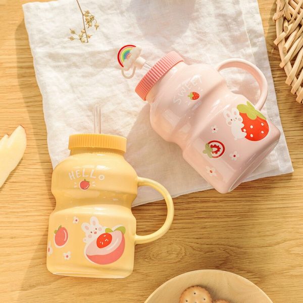 Fruity Ceramic Milk Bottle Mug - 1 - Kawaii Mix