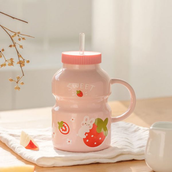 Fruity Ceramic Milk Bottle Mug - 11 - Kawaii Mix