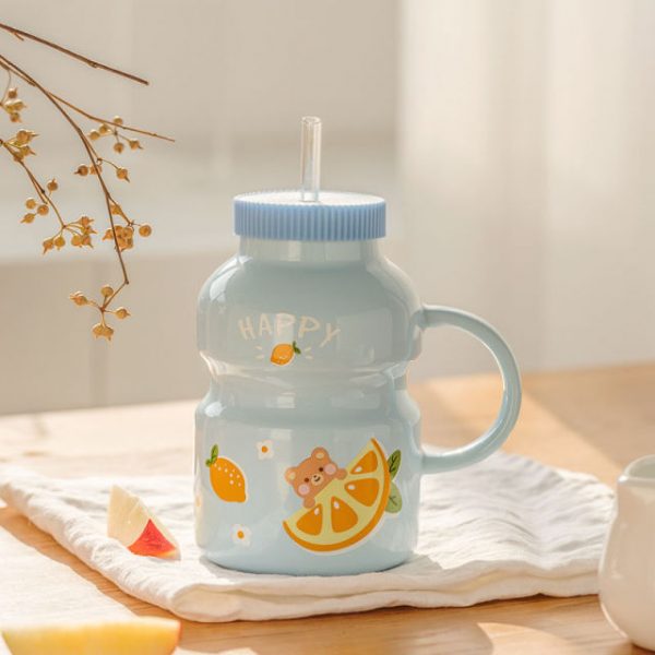 Fruity Ceramic Milk Bottle Mug - 10 - Kawaii Mix