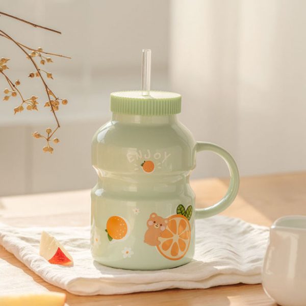 Fruity Ceramic Milk Bottle Mug - 9 - Kawaii Mix