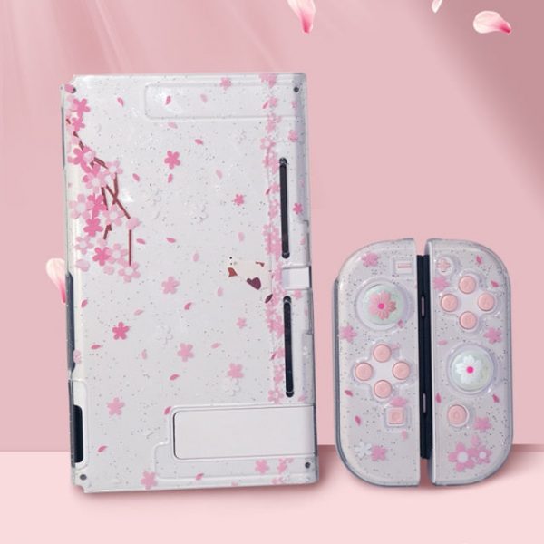 Pink Sakura Protective Shell For Nintendo Switch - 1 - Kawaii Mix