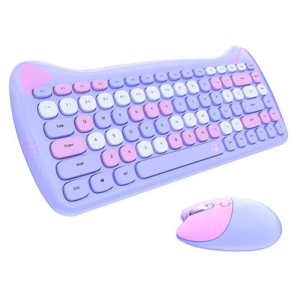 Kawaii Cat Wireless Keyboard & Mouse Set - 8 - Kawaii Mix