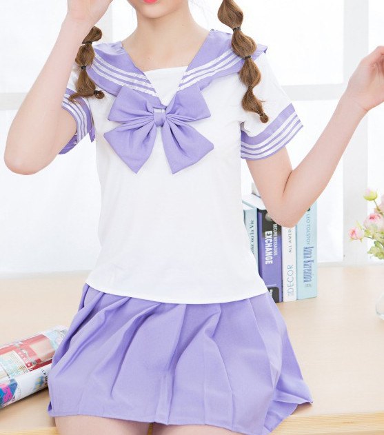 Short-Sleeved Bow School Uniforms SD00397 - 8 - Kawaii Mix