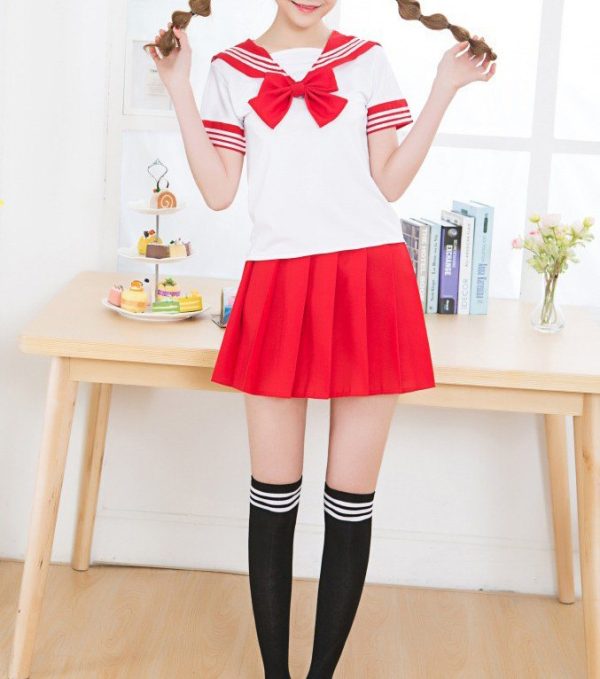 Short-Sleeved Bow School Uniforms SD00397 - 3 - Kawaii Mix