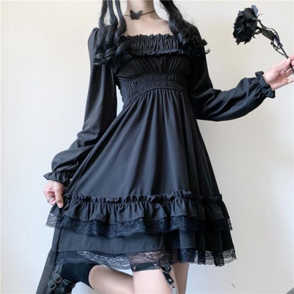 Black Lace Lolita Dress SD02289 - 1 - Kawaii Mix