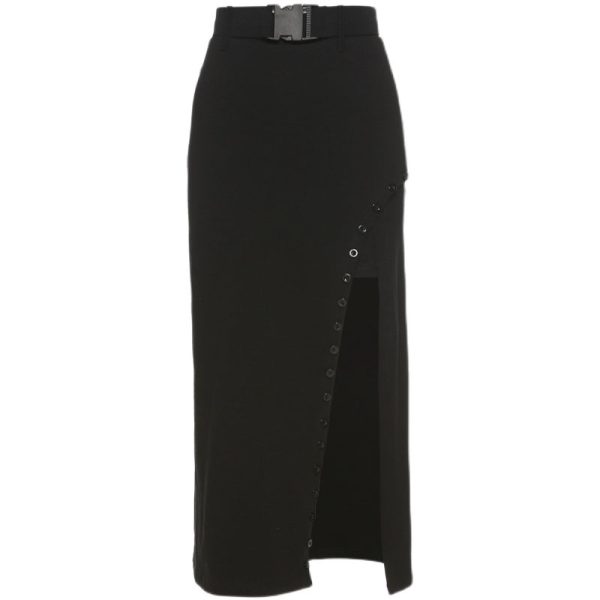 Black Strap Long Skirt SD02336 - 3 - Kawaii Mix