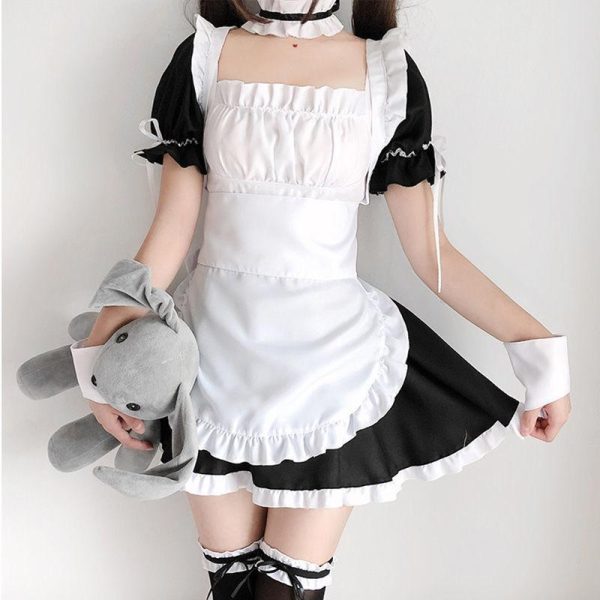 Black White Café Maid Dress SD01334 - 2 - Kawaii Mix