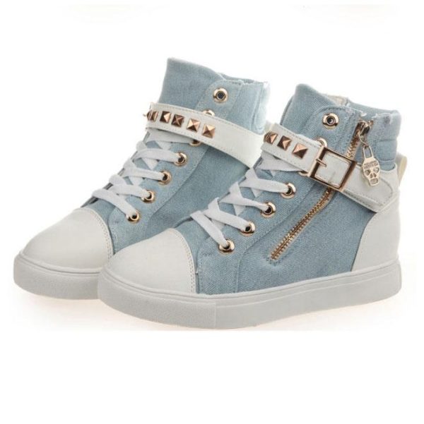 Blue Straps Studs Sneakers Shoes SD02311 - 4 - Kawaii Mix