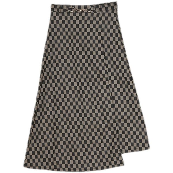 Checkered Pink Long Skirt SD01457 - 3 - Kawaii Mix