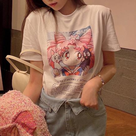 Chibi Usa Neko Lover T-shirt SD01195 - 1 - Kawaii Mix
