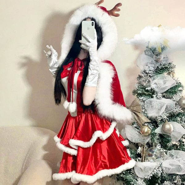Christmas Bunny Double Skirt Dress SD02149 - 3 - Kawaii Mix