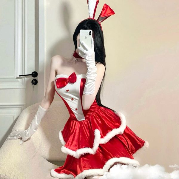 Christmas Bunny Double Skirt Dress SD02149 - 1 - Kawaii Mix