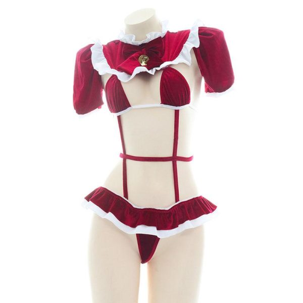 Christmas Sexy Red Bow Bell Lingerie SD01366 - 1 - Kawaii Mix