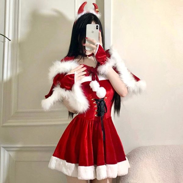 Christmas Velvet Corset Dress SD02148 - 1 - Kawaii Mix