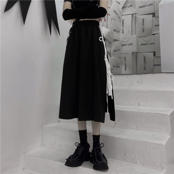 Double Layer String Long Skirt SD01717 - 1 - Kawaii Mix