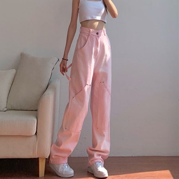 Egirl Pink Street Loose Pants SD01316 - 3 - Kawaii Mix