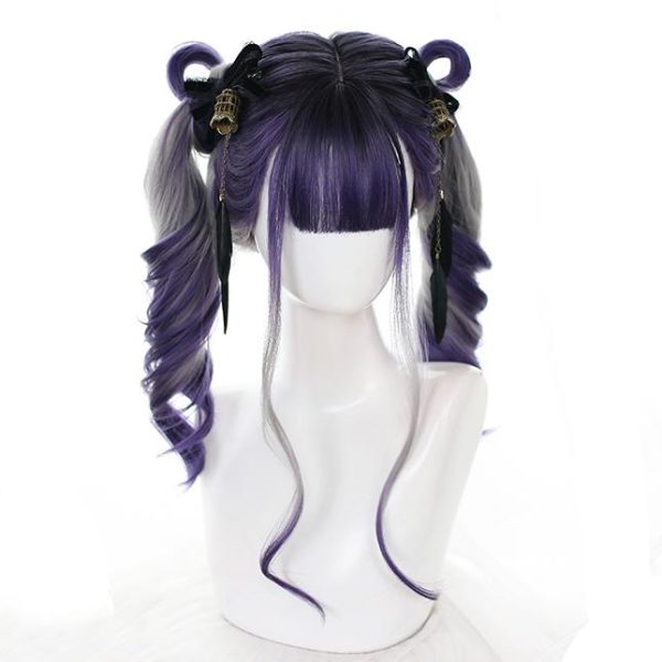Gradient Purple Grey Wave Long Wig SD00433 - 1 - Kawaii Mix