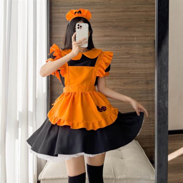 Halloween Pumpkin Night Maid Dress SD01222 - 1 - Kawaii Mix