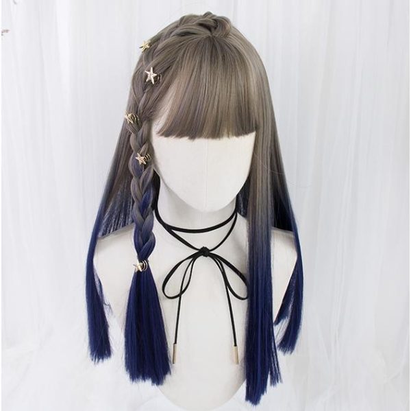 Harajuku Gradient Gray Blue Wig SD01188 - 1 - Kawaii Mix