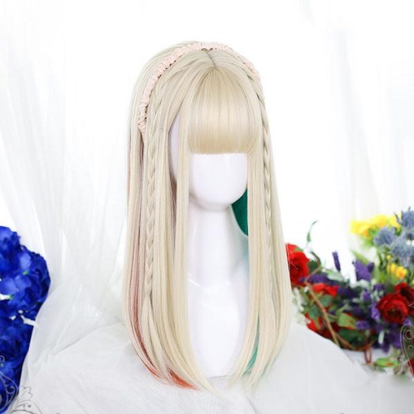 Harajuku Rainbow Blonde Long Wig SD012001 - 1 - Kawaii Mix