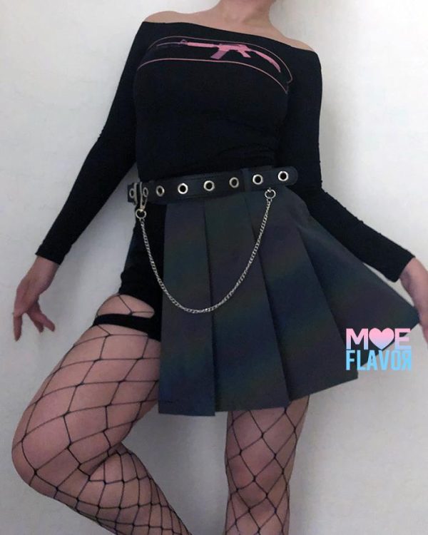 Reflective Rainbow K-Pop Open Skirt Shorts MF01780 - 6 - Kawaii Mix