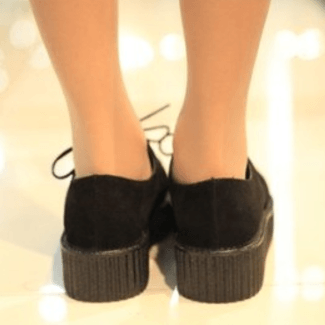 Black Suede Platform Creepers Shoes SD00168 - 5 - Kawaii Mix