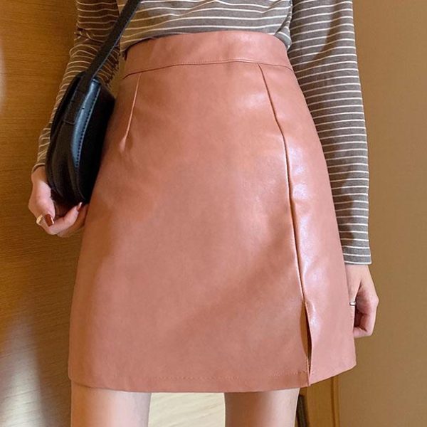 Leather Babe High Waist Skirt SD00784 - 6 - Kawaii Mix