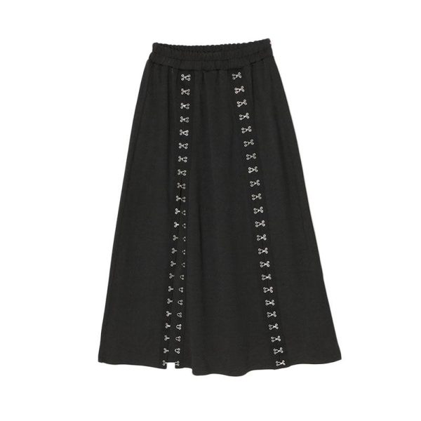 Long Strap Hook Black Skirt SD01447 - 4 - Kawaii Mix