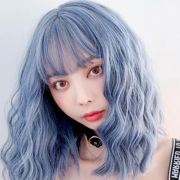 Blue Grey Wave Short Wig SD02452 - 1 - Kawaii Mix