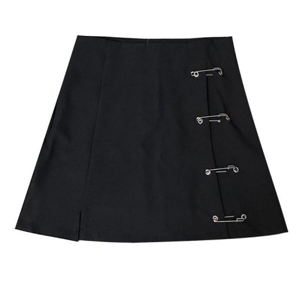 Safety Pin High Waist Skirt SD00335 - 7 - Kawaii Mix