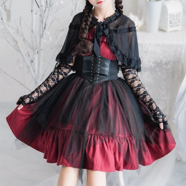 Elegant Lolita Ruffle Mesh Sleeve-less Dress SD00363 - 1 - Kawaii Mix