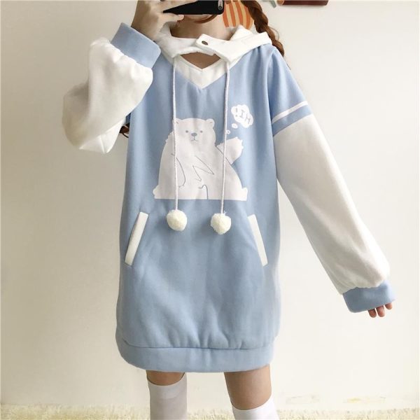 Polar Bear Long Sweater Dress SD00321 - 1 - Kawaii Mix