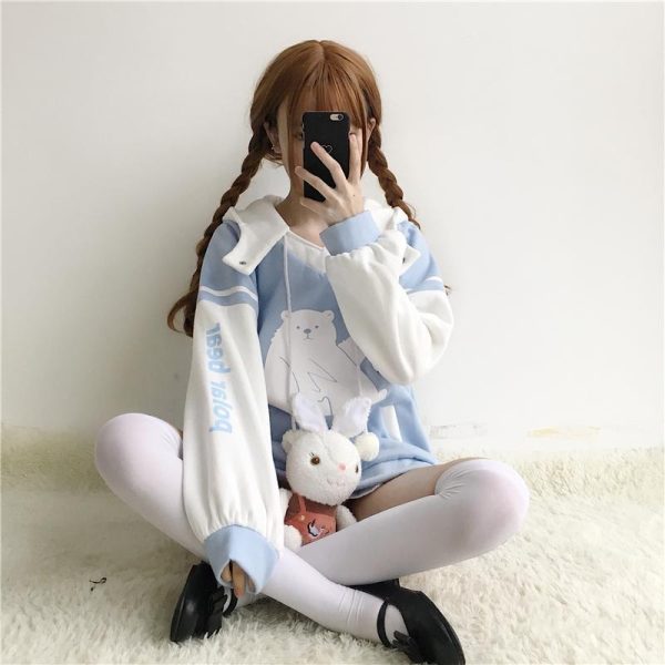Polar Bear Long Sweater Dress SD00321 - 4 - Kawaii Mix